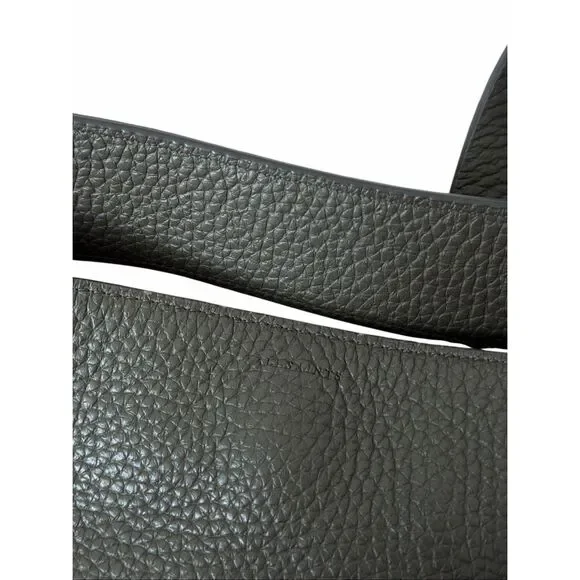 AllSaints Hobo Bag Mast Crossbody Purse Pebbled Leather Forest Green